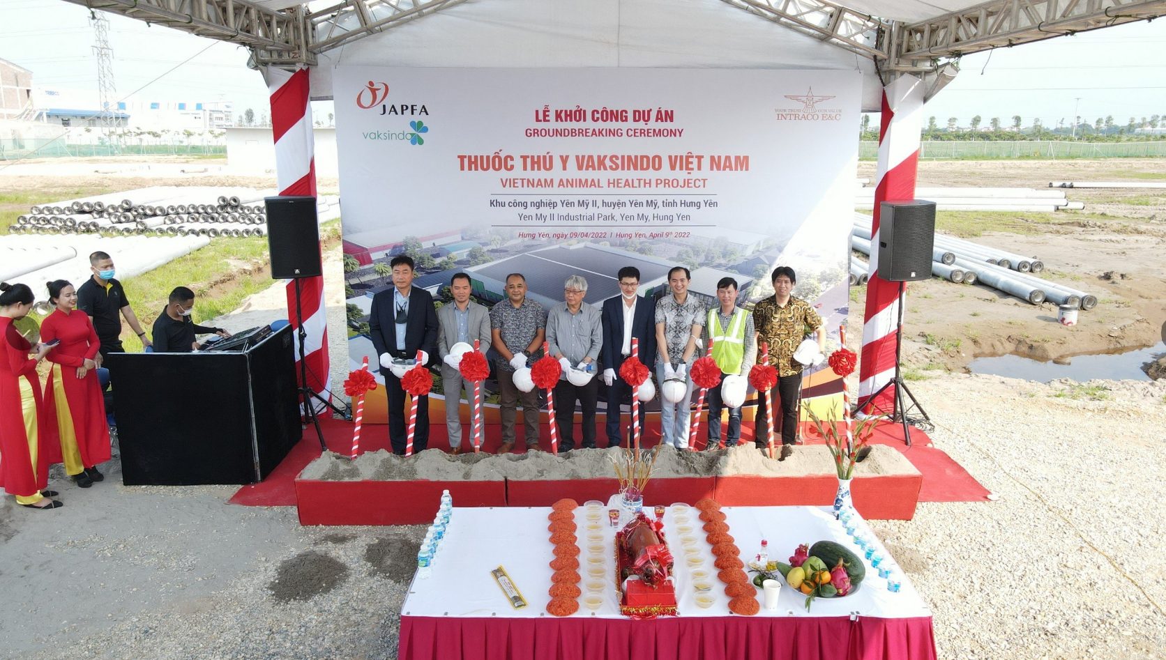 INTRACO E&C groundbreaking ceremony of Vaksindo Factory in Hung Yen ...